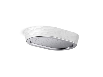 Kallista - Bandeau Rain Showerhead, White Argile band