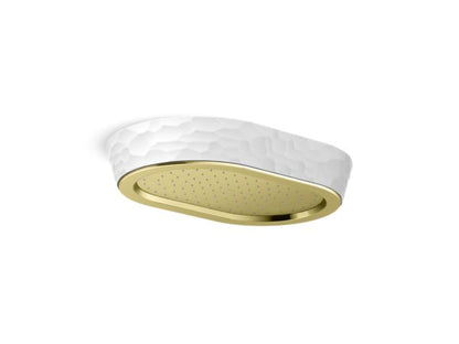 Kallista - Bandeau Rain Showerhead, White Argile band