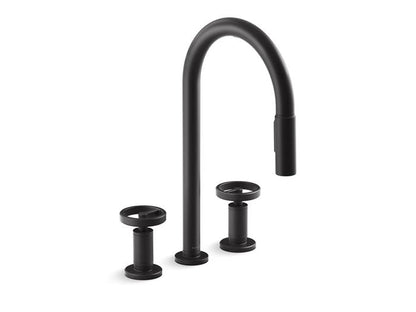 Kohler - Billet Touchless Pull-Down Kitchen Faucet - Circle Hanldes