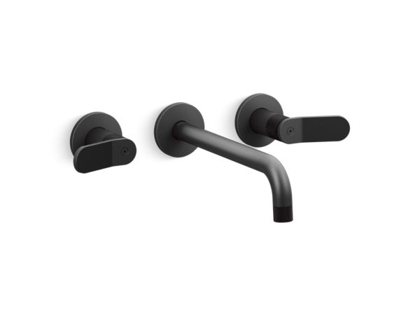 Kallista - Aileron Wall Mount Widespread Sink Faucet, Elongated Spout