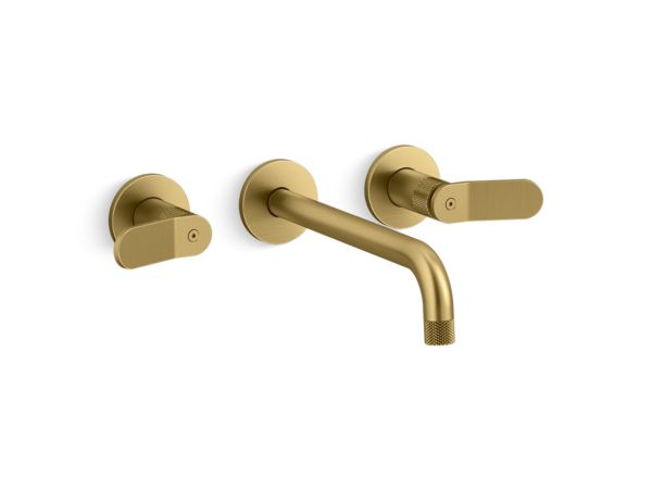 Kallista - Aileron Wall Mount Widespread Sink Faucet, Elongated Spout
