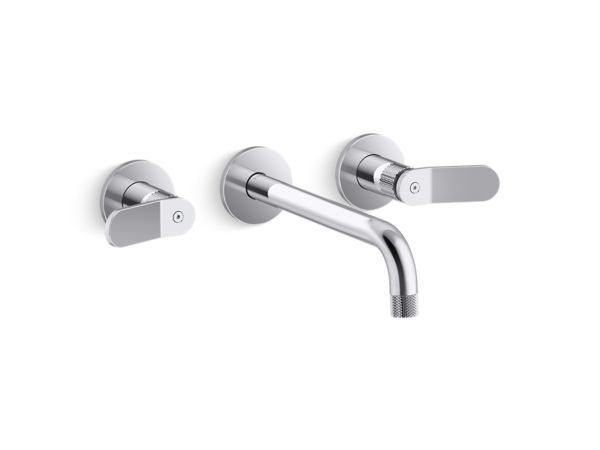 Kallista - Aileron Wall Mount Widespread Sink Faucet, Elongated Spout