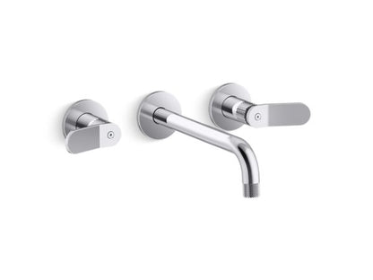 Kallista - Aileron Wall Mount Widespread Sink Faucet, Elongated Spout