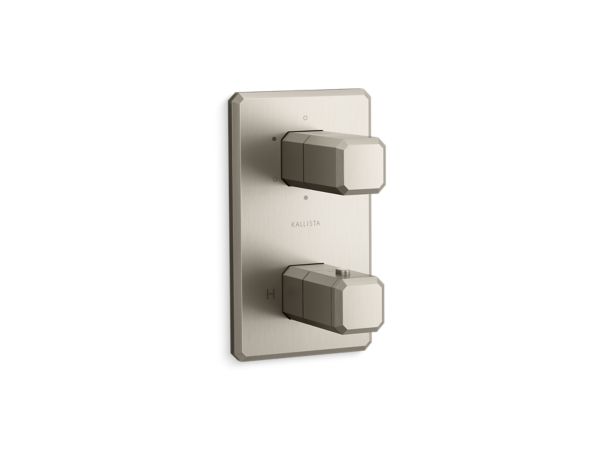 Kallista - Bezel 3-Outlet Stacked Thermostatic Trim