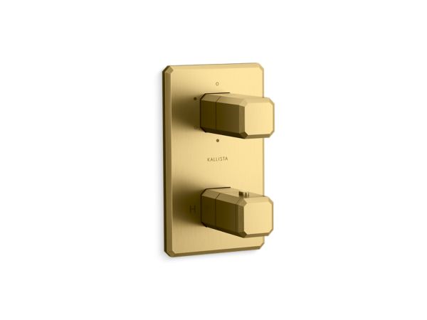 Kallista - Bezel 3-Outlet Stacked Thermostatic Trim
