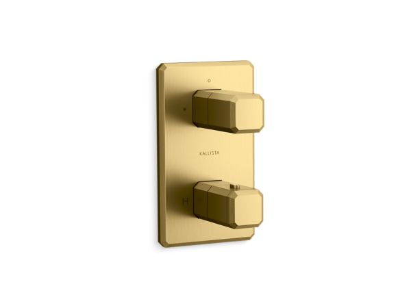 Kallista - Bezel 2-Outlet Stacked Thermostatic Trim