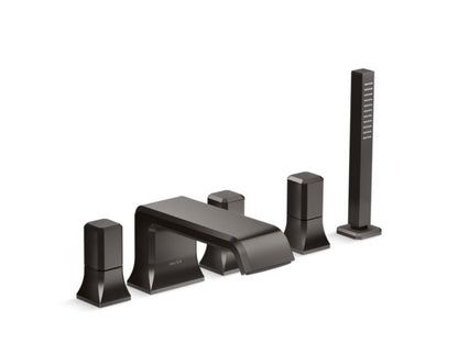Kallista - Bezel Deckmount Bath Faucet with Diverter and Handshower