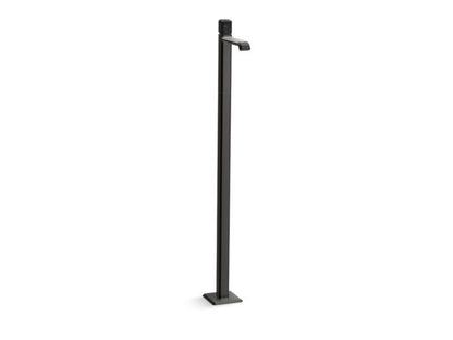 Kallista - Bezel Floormount Sink Faucet, Nero Marquina Stone