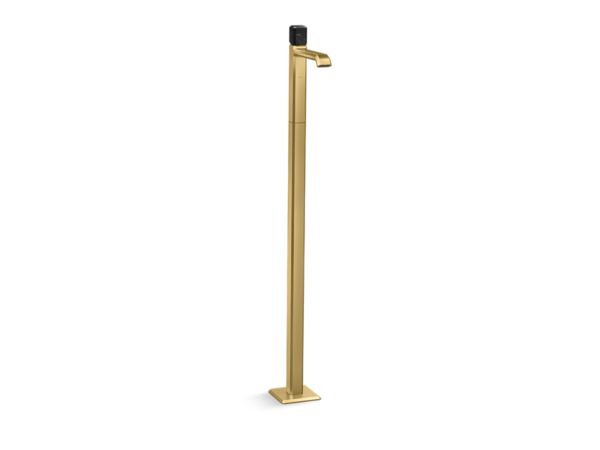 Kallista - Bezel Floormount Sink Faucet, Nero Marquina Stone