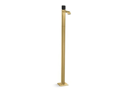 Kallista - Bezel Floormount Sink Faucet, Nero Marquina Stone