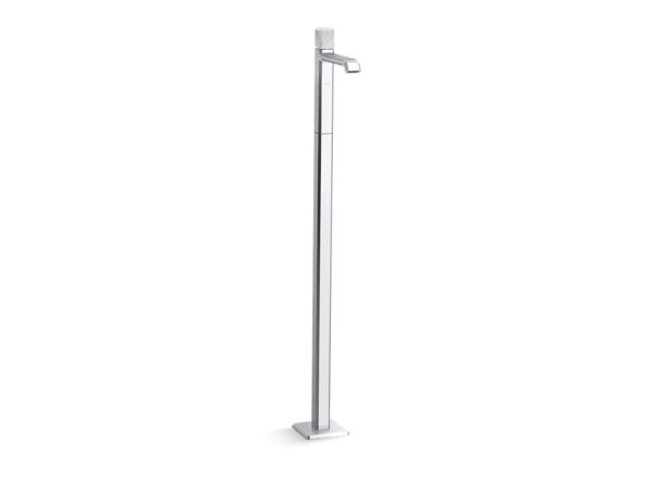 Kallista - Bezel Floormount Sink Faucet, White Carrara Stone