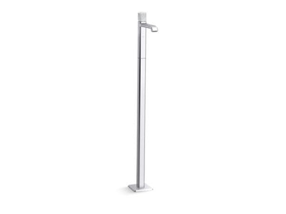 Kallista - Bezel Floormount Sink Faucet, White Carrara Stone