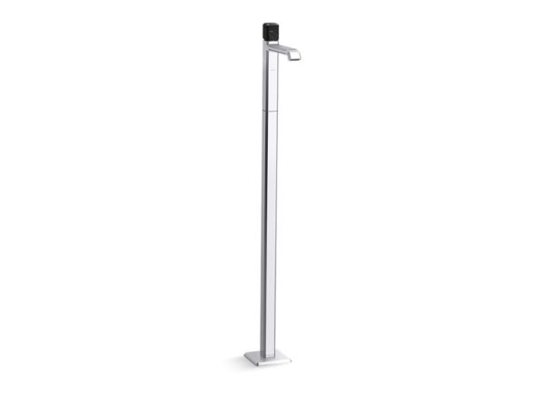 Kallista - Bezel Floormount Sink Faucet, Nero Marquina Stone