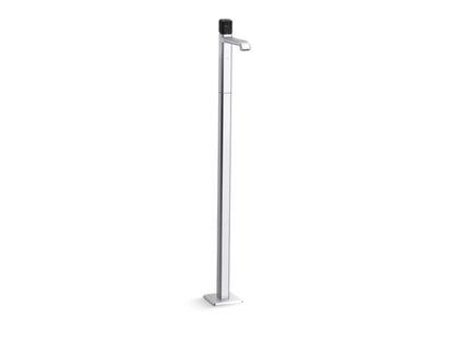 Kallista - Bezel Floormount Sink Faucet, Nero Marquina Stone