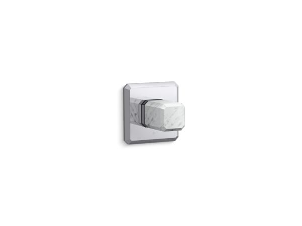 Kallista - Bezel Volume Control Trim, White Carrara Stone