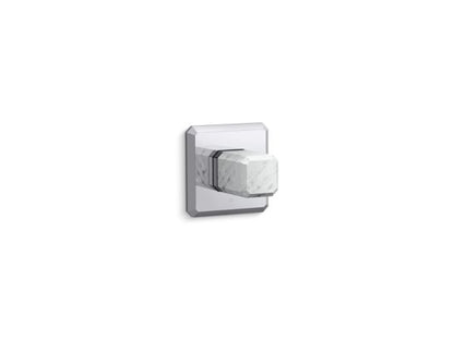 Kallista - Bezel Volume Control Trim, White Carrara Stone