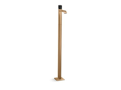 Kallista - Bezel Floormount Sink Faucet, Nero Marquina Stone