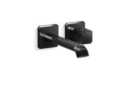 Kallista - Bezel Wall Mount Single Control, Elongated Spout, Nero Marquina Stone