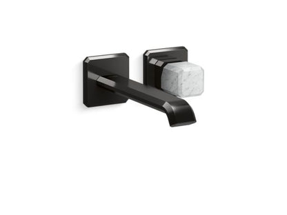 Kallista - Bezel Wall Mount Single Control, Elongated Spout, White Carrara Stone