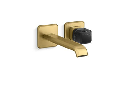 Kallista - Bezel Wall Mount Single Control, Elongated Spout, Nero Marquina Stone