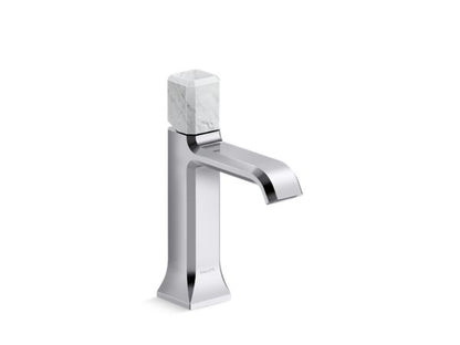 Kallista - Bezel Single Control Sink Faucet, White Carrara Stone