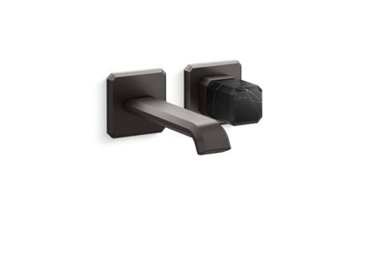 Kallista - Bezel Wall Mount Single Control Sink Faucet, Nero Marquina Stone