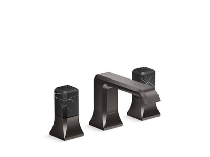 Kallista - Bezel Widespread Sink Faucet, Nero Marquina Stone