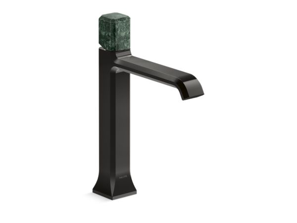 Kallista - Bezel Single Control Sink Faucet, Tall Spout, Guatemala Stone