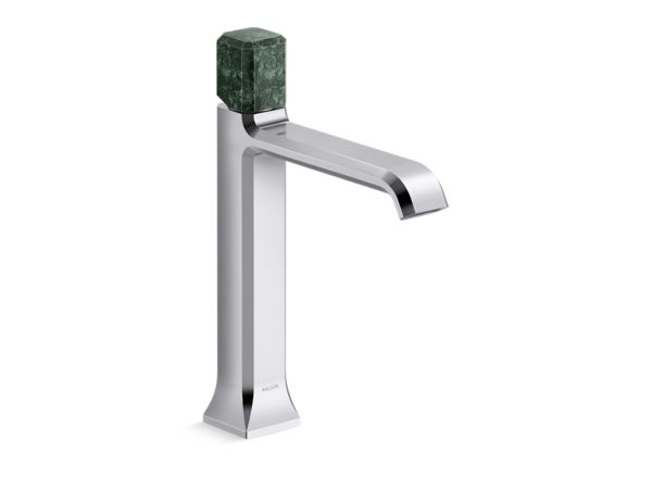 Kallista - Bezel Single Control Sink Faucet, Tall Spout, Guatemala Stone