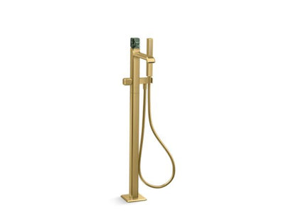 Kallista - Bezel Freestanding Bath Faucet, with Handshower, Guatemala Stone
