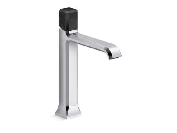 Kallista - Bezel Single Control Sink Faucet, Tall Spout, Nero Marquina Stone