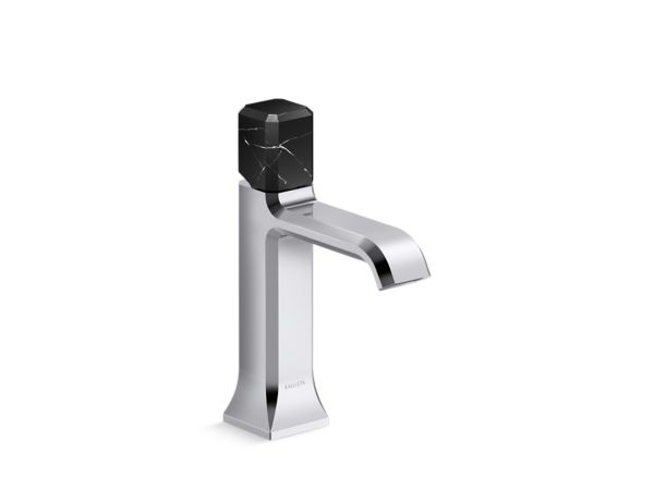 Kallista - Bezel Single Control Sink Faucet, Nero Marquina Stone