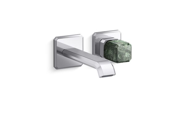 Kallista - Bezel Wall Mount Single Control Sink Faucet, Guatemala Stone