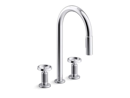 Kohler - Billet Touchless Pull-Down Kitchen Faucet - Circle Hanldes