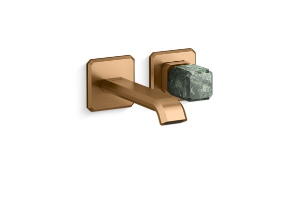 Kallista - Bezel Wall Mount Single Control Sink Faucet, Guatemala Stone