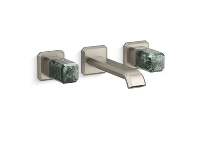 Kallista - Bezel Wall Mount Widespread Sink Faucet, Guatemala Stone