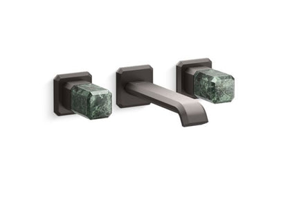 Kallista - Bezel Wall Mount Widespread Sink Faucet, Guatemala Stone