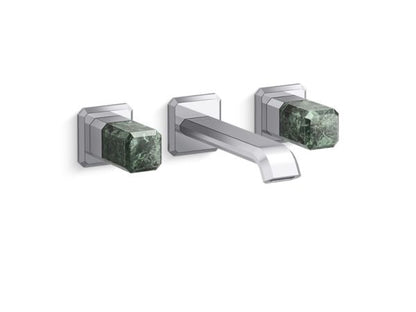 Kallista - Bezel Wall Mount Widespread Sink Faucet, Guatemala Stone