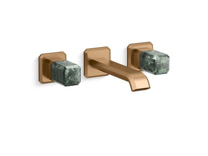 Kallista - Bezel Wall Mount Widespread Sink Faucet, Guatemala Stone