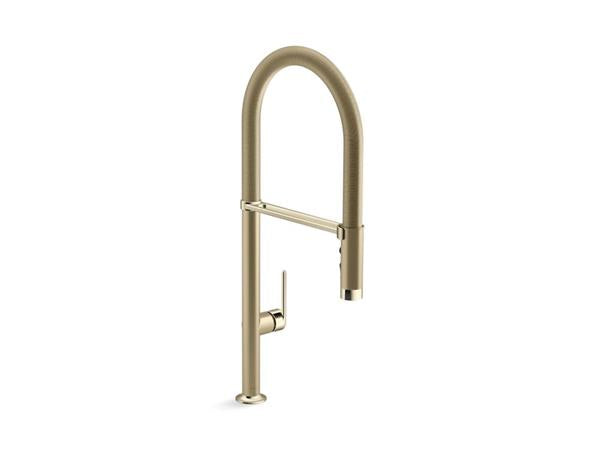 Kallista - Juxtapose Semi-Professional Faucet With Po Spray with French Gold Accents