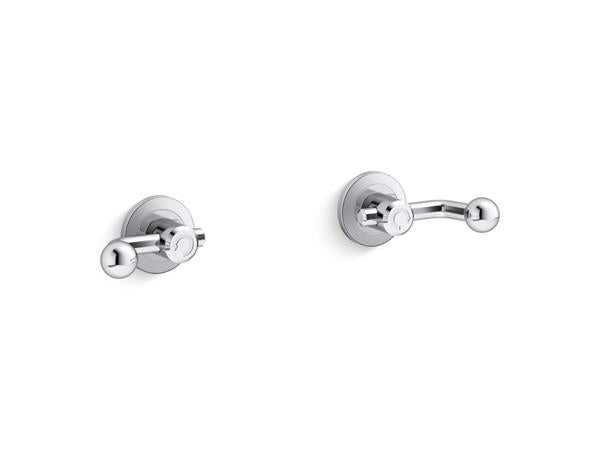 Kallista - Vice Wall-Mount Bath Faucet Crank Handles - Polished Chrome