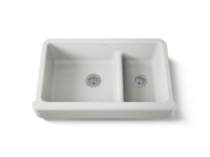 Kohler - Whitehaven Smart Divide 35-1/2 Inch Undermount Double-Bowl Farmhouse Kitchen Sink With Short Apron