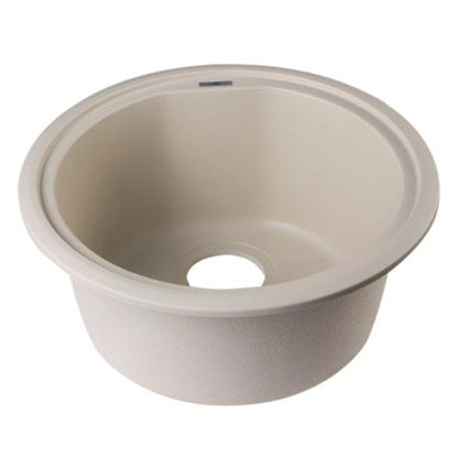 Alfi - 17 Inch Undermount Round Granite Composite Kitchen Prep Sink