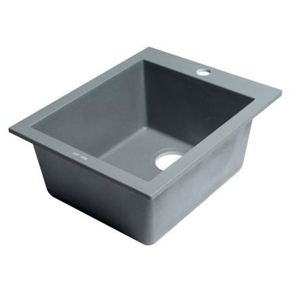 Alfi - 17 Inch Drop-In Rectangular Granite Composite Kitchen Prep Sink
