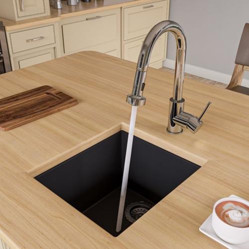 Alfi - 17 Inch Undermount Rectangular Granite Composite Kitchen Prep Sink