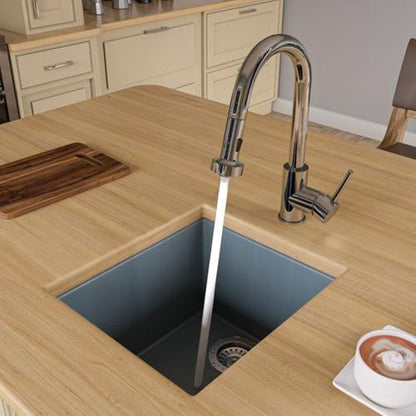 Alfi - 17 Inch Undermount Rectangular Granite Composite Kitchen Prep Sink