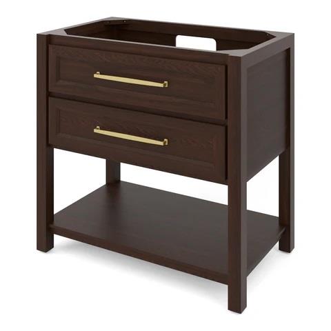 Jeffrey Alexander - 36 Inch Kipling Single Sink Free Standing Vanity Cabinet - Less Vanity Top