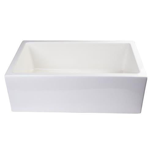 Alfi - 30 Inch Smooth Apron Thick Wall Fireclay Single Bowl Farm Sink