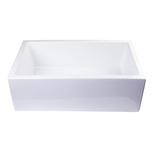 Alfi - 30 Inch Smooth Apron Thick Wall Fireclay Single Bowl Farm Sink