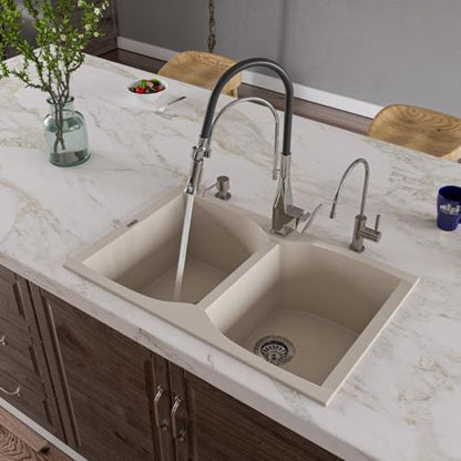 Alfi - 32 Inch Drop-In Double Bowl Granite Composite Kitchen Sink
